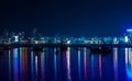 Night View of Bandra Worli Sea Link Bridge, Mumbai, India. This is a scenic constraction Royalty Free Stock Photo